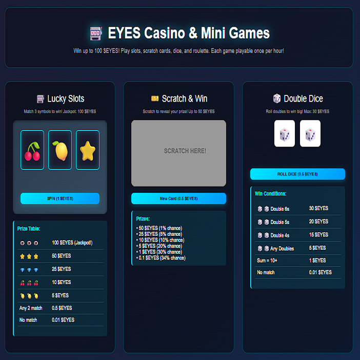 EYES Casino Mini-Games